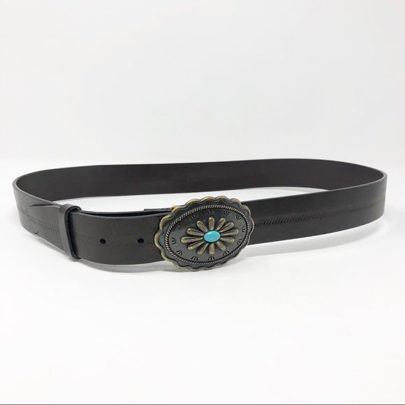 Liz Claiborne Boho Chic Leather Belt Size L - Picture 4 of 7